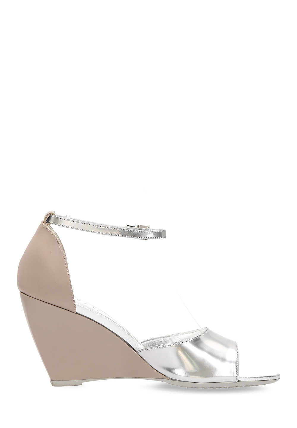 Sandalo con zeppa Hogan donna argento HXW2270N6606D699D6