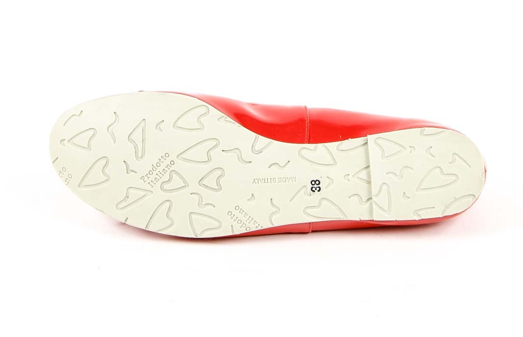 V 1969 Italia Ballerina da donna E08 VERNICE ROSSO