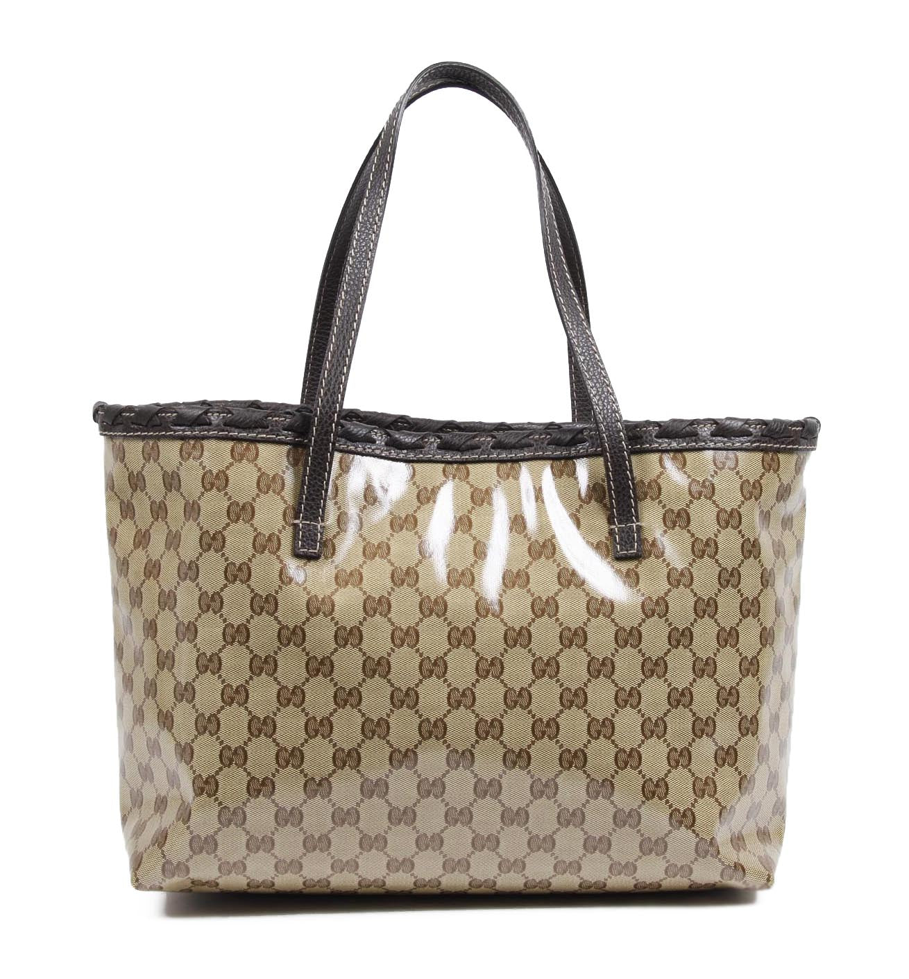 Gucci GG tote borsa in tela rivestita di bambù 354665 520981