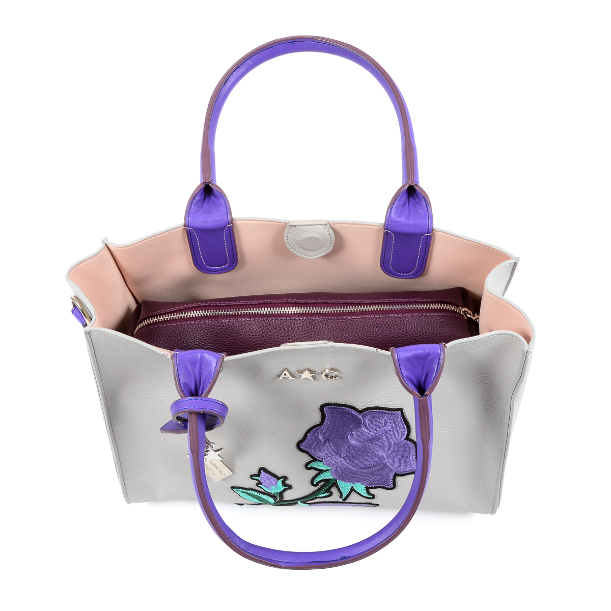 Borsa a mano da donna Andrew Charles grigia HOLLY