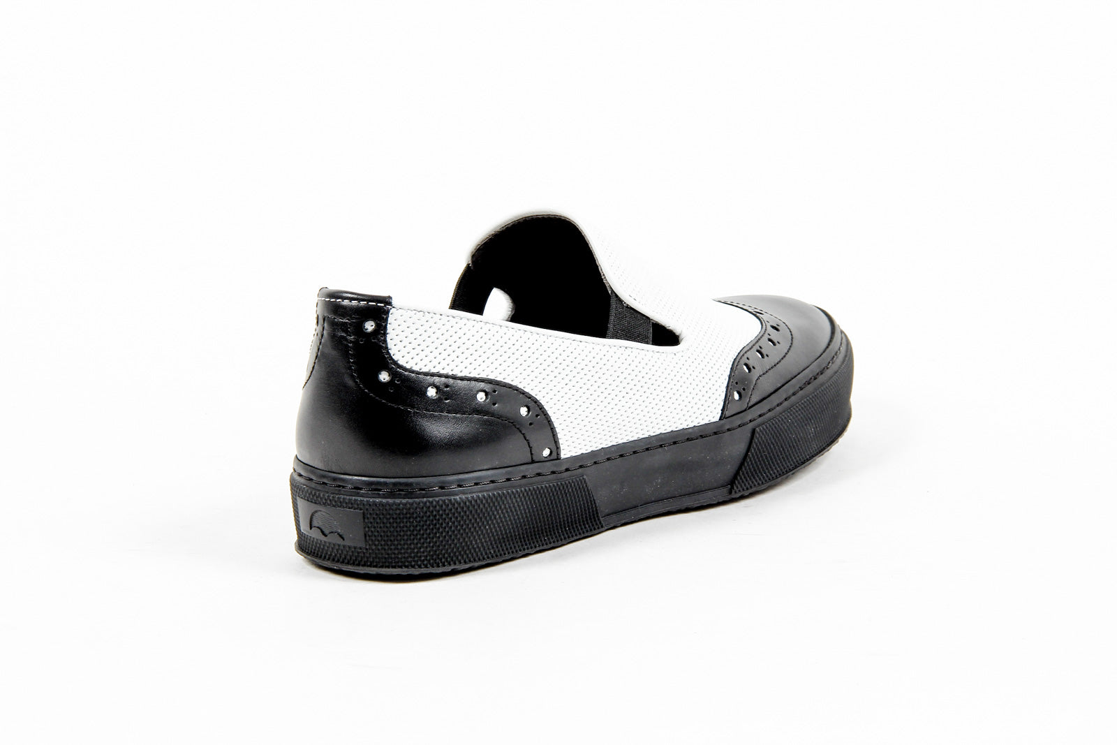Robert Clergerie Paris Sneaker slip-on da donna TILO02 V LISSE NOIR VL PERFO BLANCO
