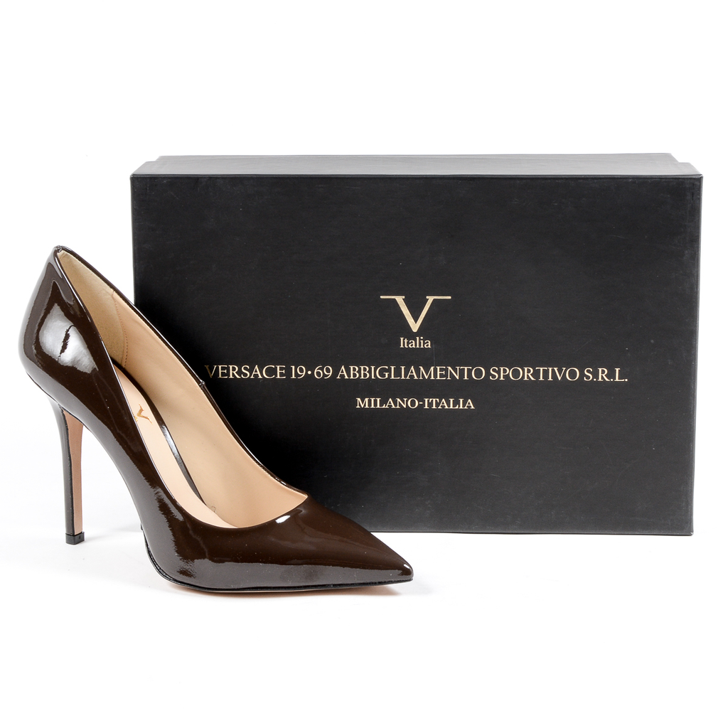 V 1969 Italia Scarpe da donna con tacco marrone scuro ADRIANA