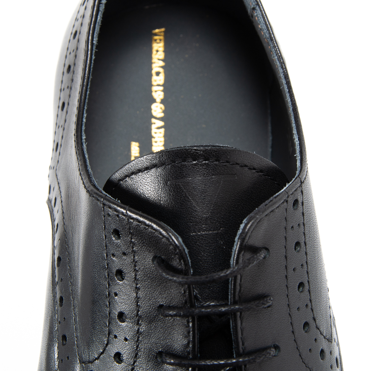 V 1969 Italia Scarpa Brogue da Uomo Nera VINCENT