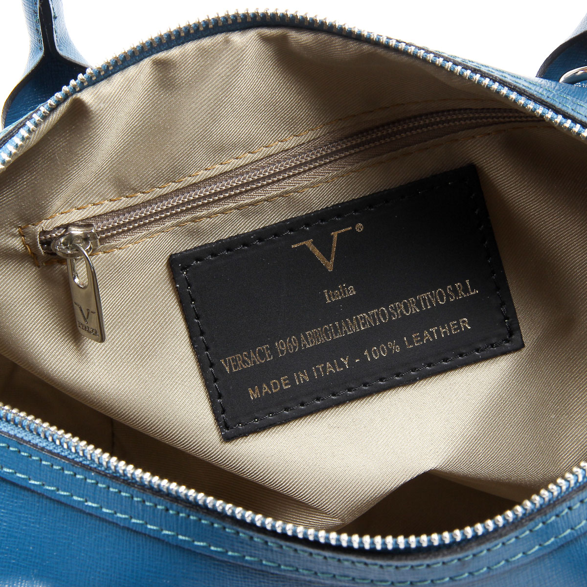 Borsa da donna V 1969 Italia V014-S PALMELLATO PETROLIO