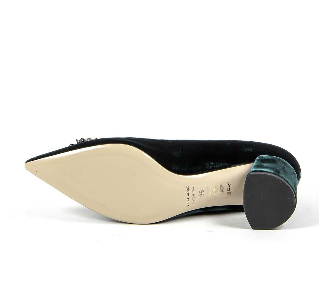 Décolleté da donna V 1969 Italia 3109244 VELLUTO VERDE