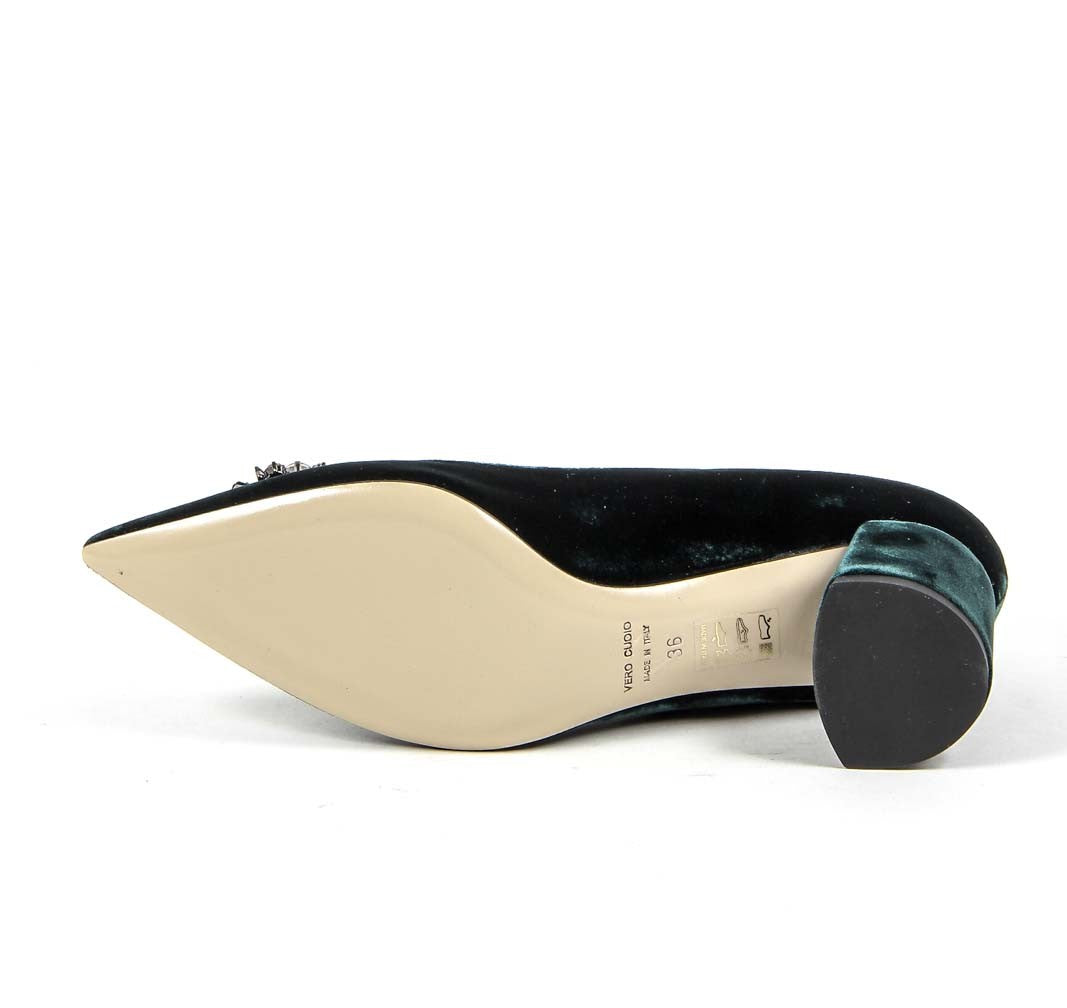 Décolleté da donna V 1969 Italia 3109244 VELLUTO VERDE