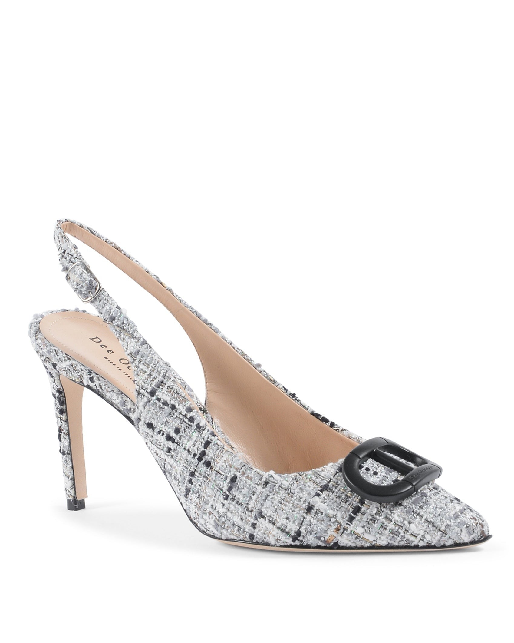 Slinky Boucle Slingback - Nero