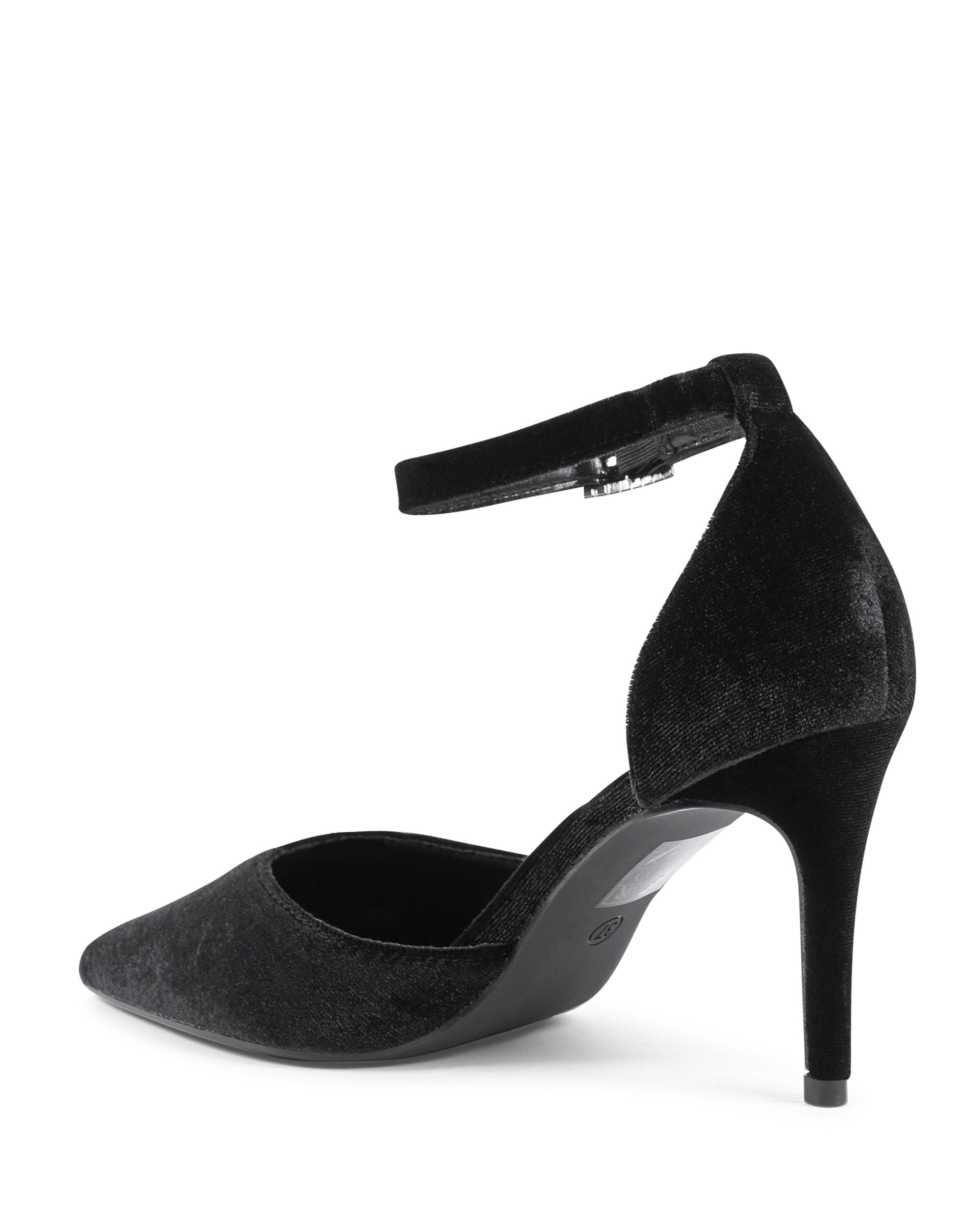 19V69 Italia Scarpe da donna con cinturino alla caviglia nere F0110 NERO