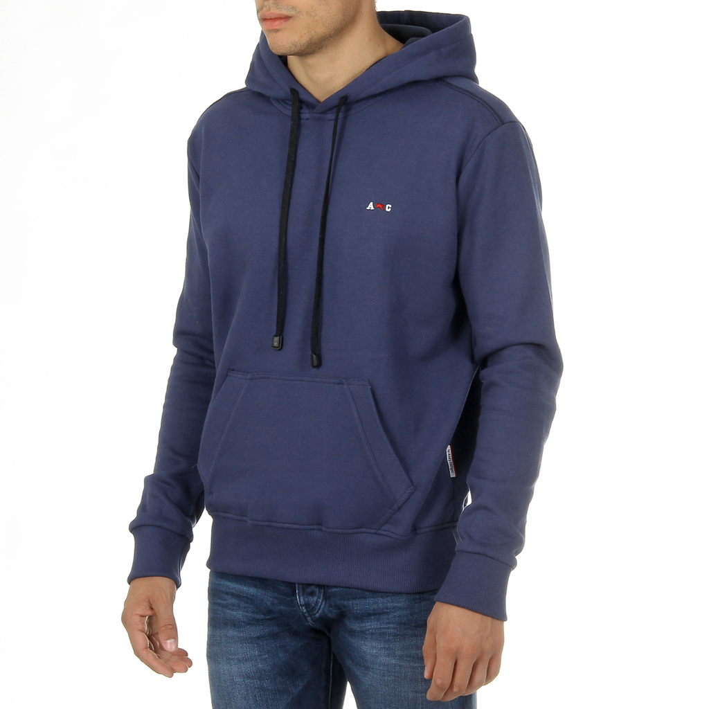 Felpa con cappuccio da uomo Andrew Charles a maniche lunghe e scollo tondo, blu FIFI