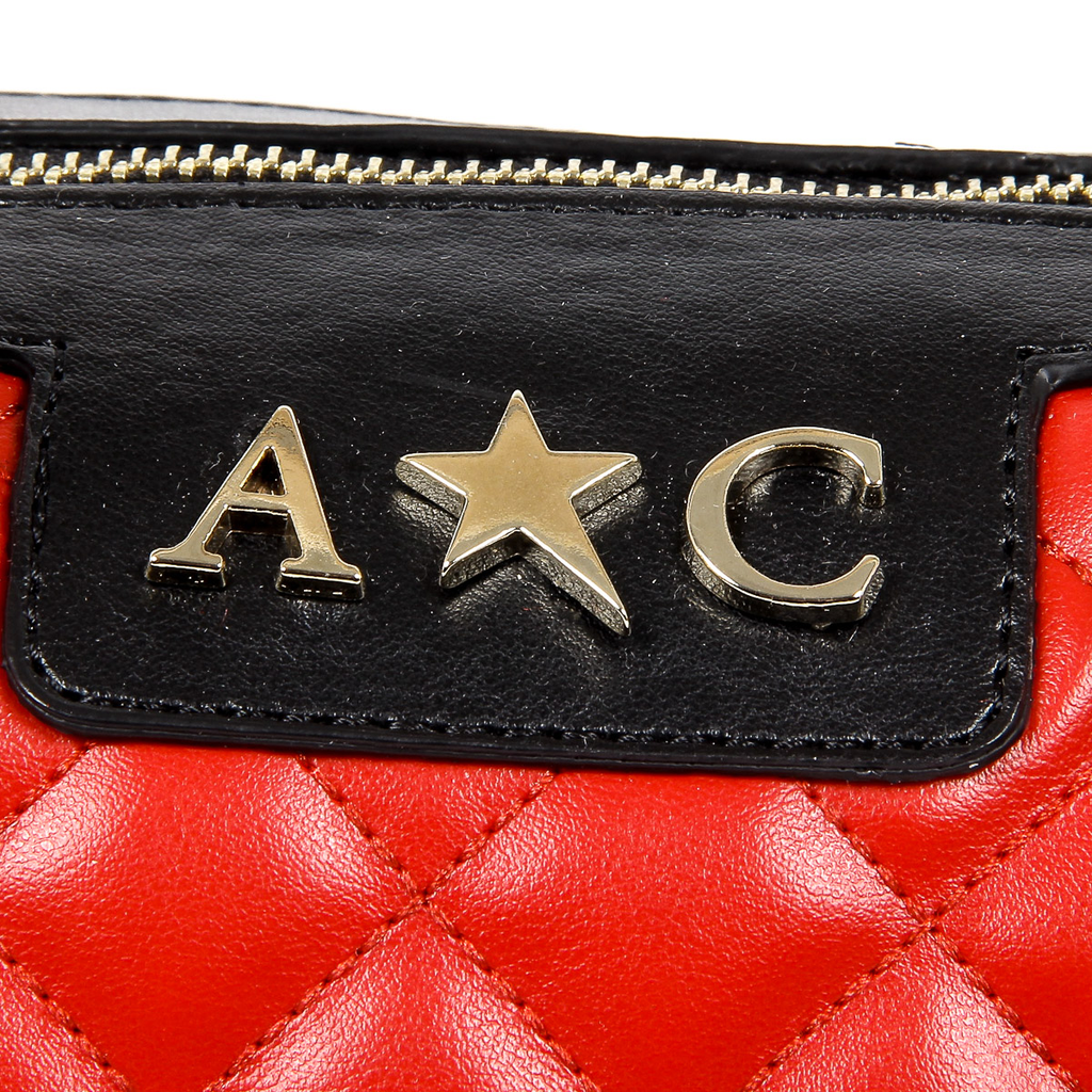 Borsa a mano da donna Andrew Charles, colore rosso ABBIE