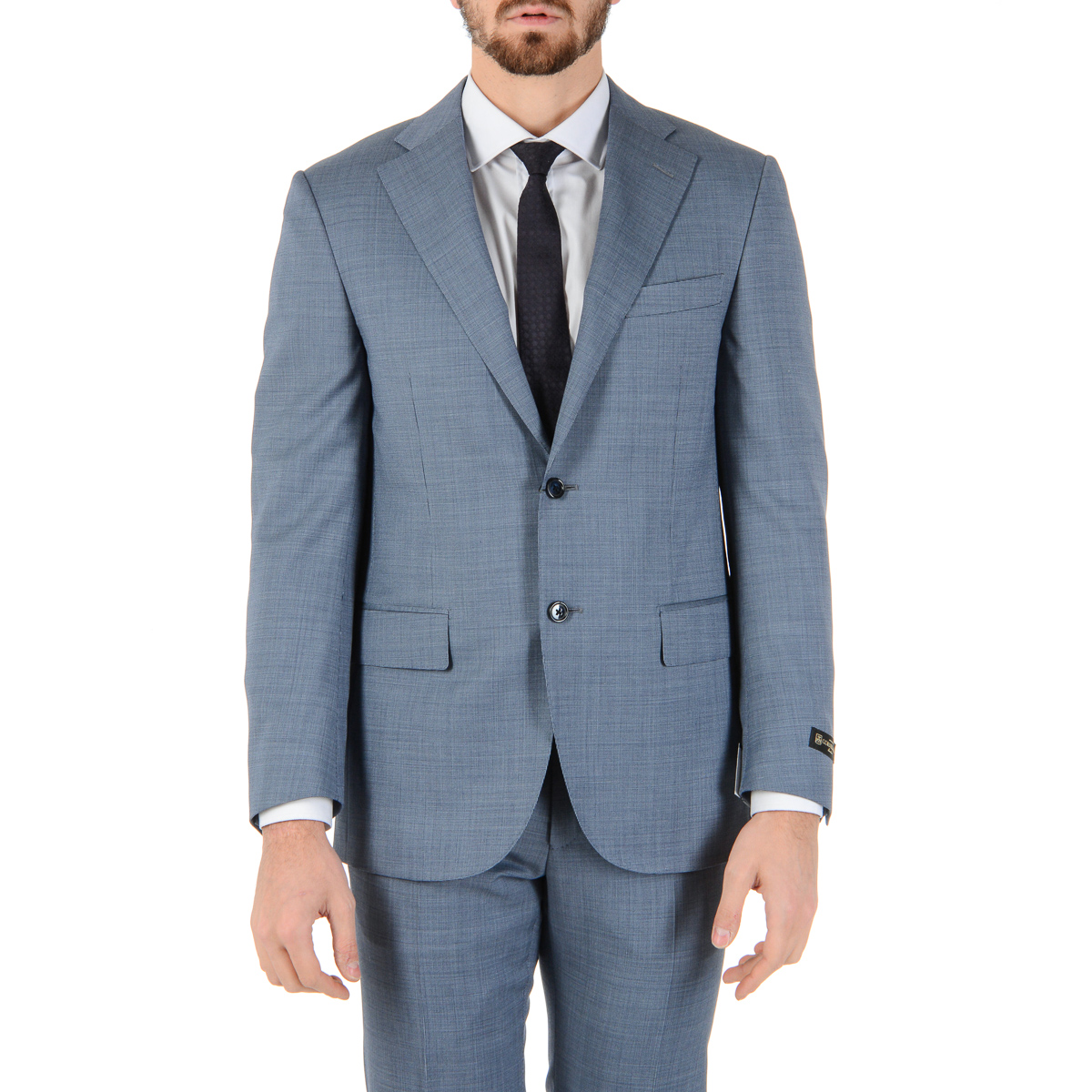 Abito da uomo Corneliani maniche lunghe azzurro Super 110's