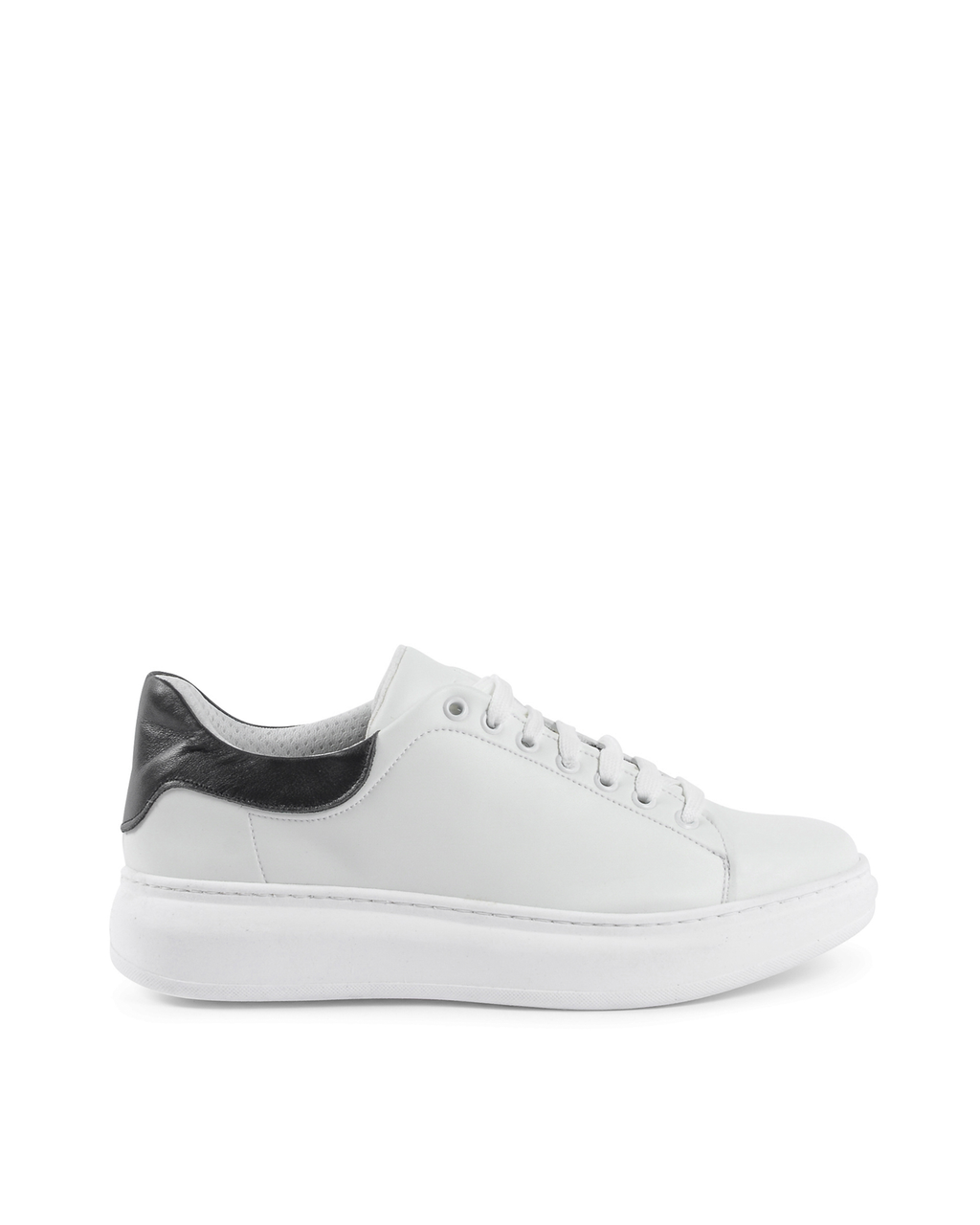 Sneaker Uomo 19V69 Italia Bianco Nero 720 PELLE BIANCO PELLE NERO