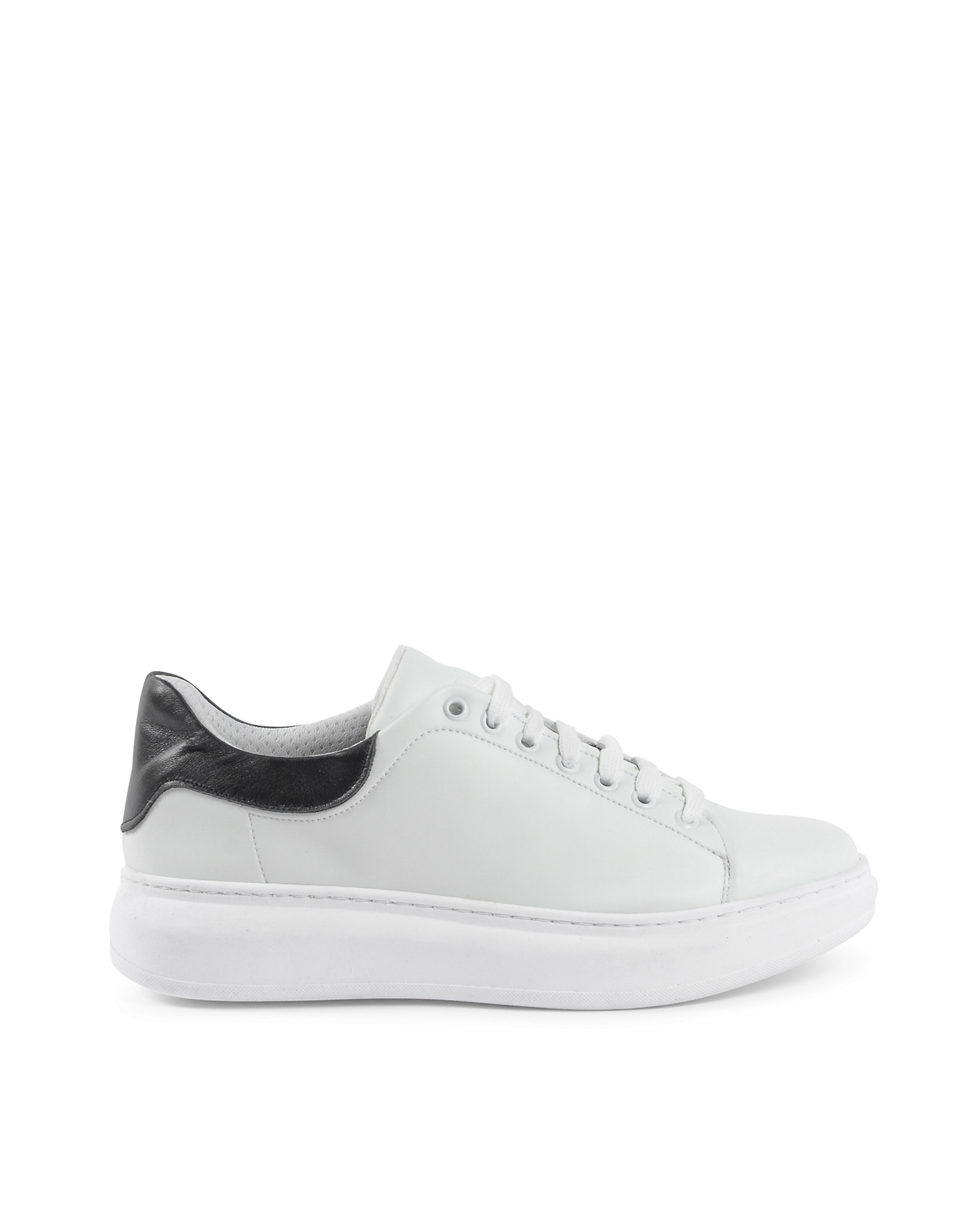 Sneaker Uomo 19V69 Italia Bianco Nero 720 PELLE BIANCO PELLE NERO