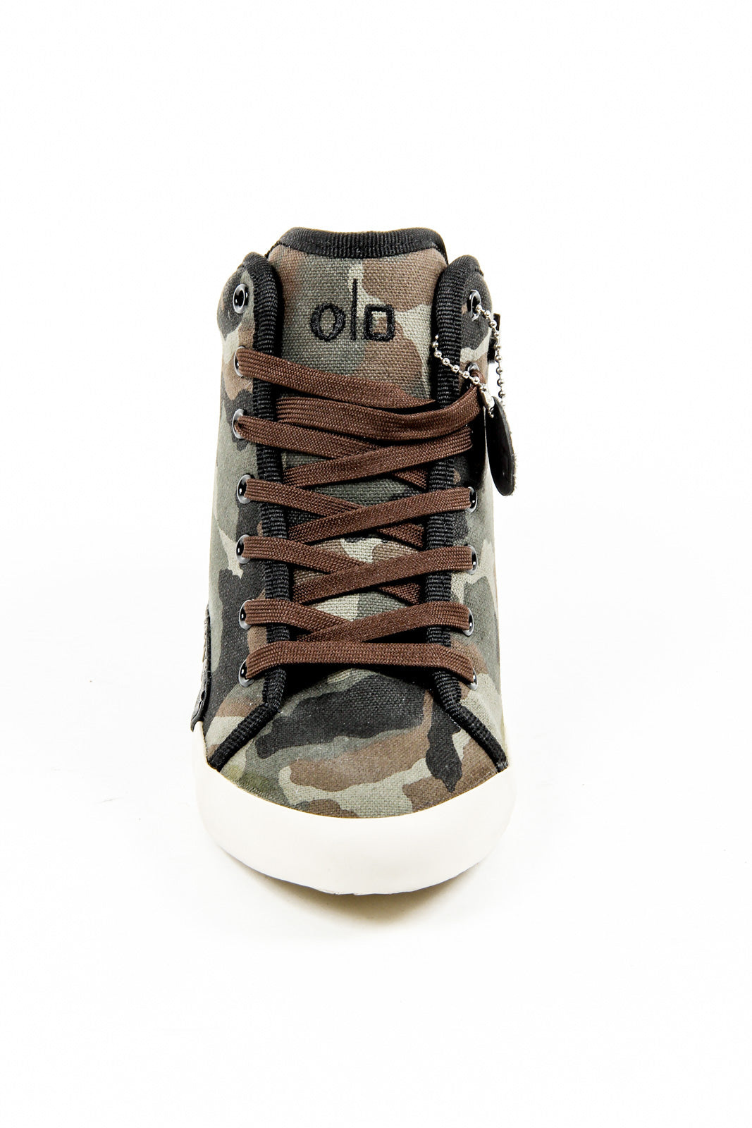 Sneaker alta da donna Olo 71N10 71 GRETA CANVAS PATCH ROCK