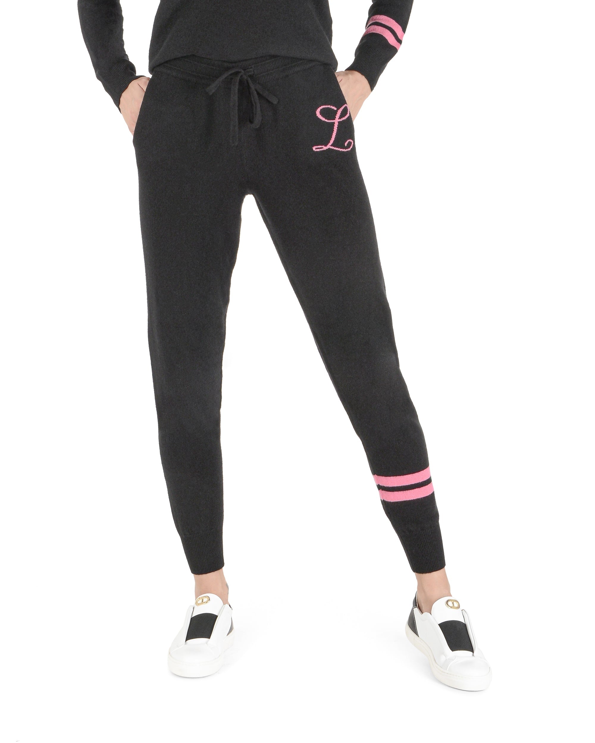 Pantaloni da tuta in cashmere - Nero
