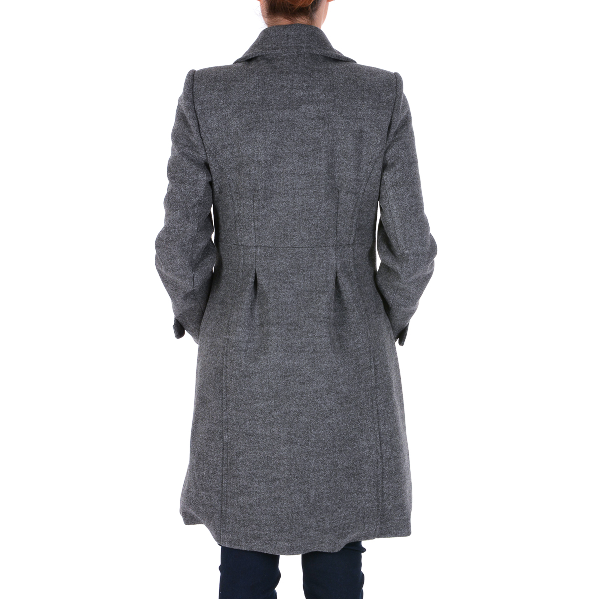 V 1969 Italia Cappotto da donna a maniche lunghe grigio scuro GAU