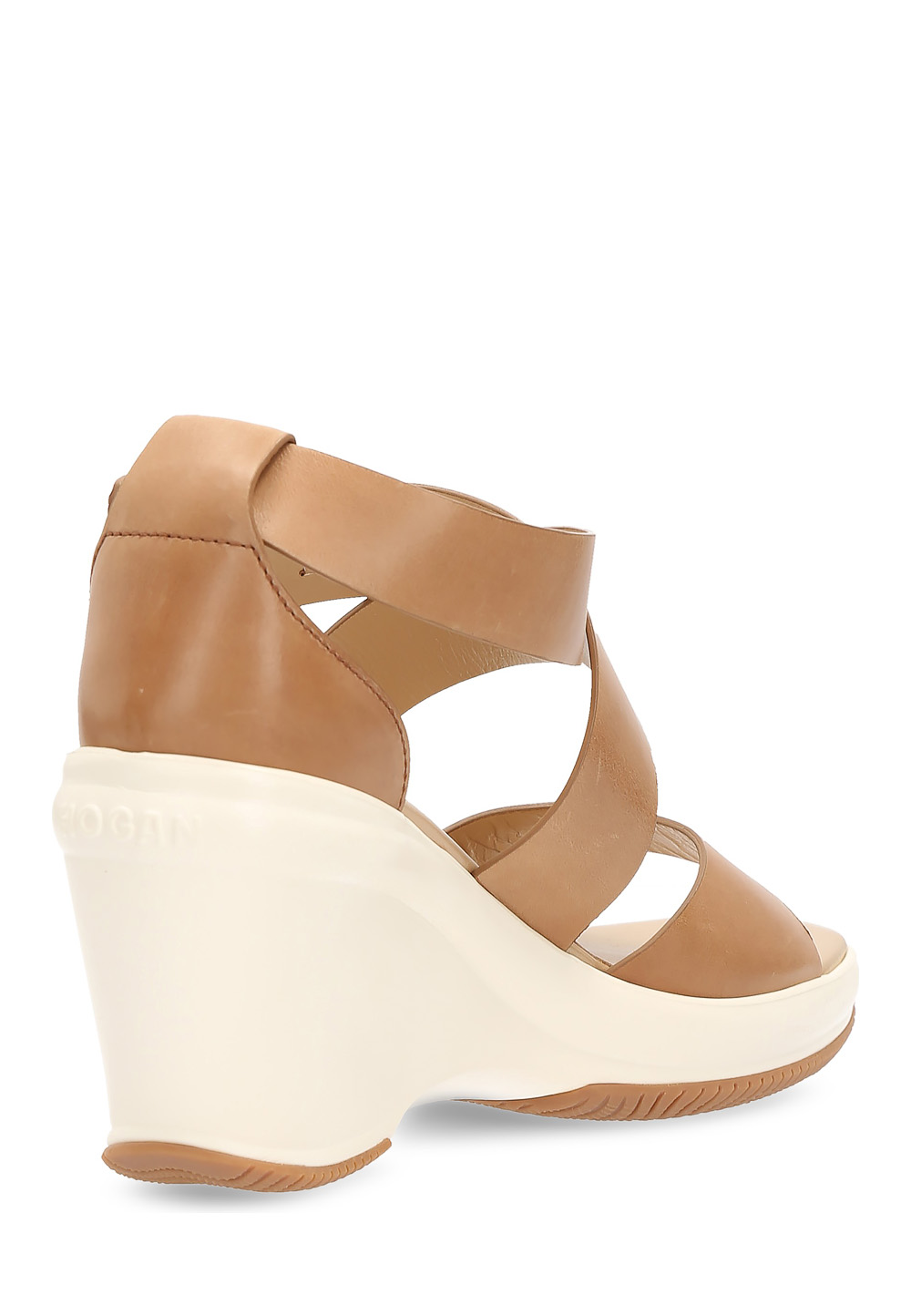 Hogan Sandalo con zeppa da donna Beige HXW1460A360DDGIS002