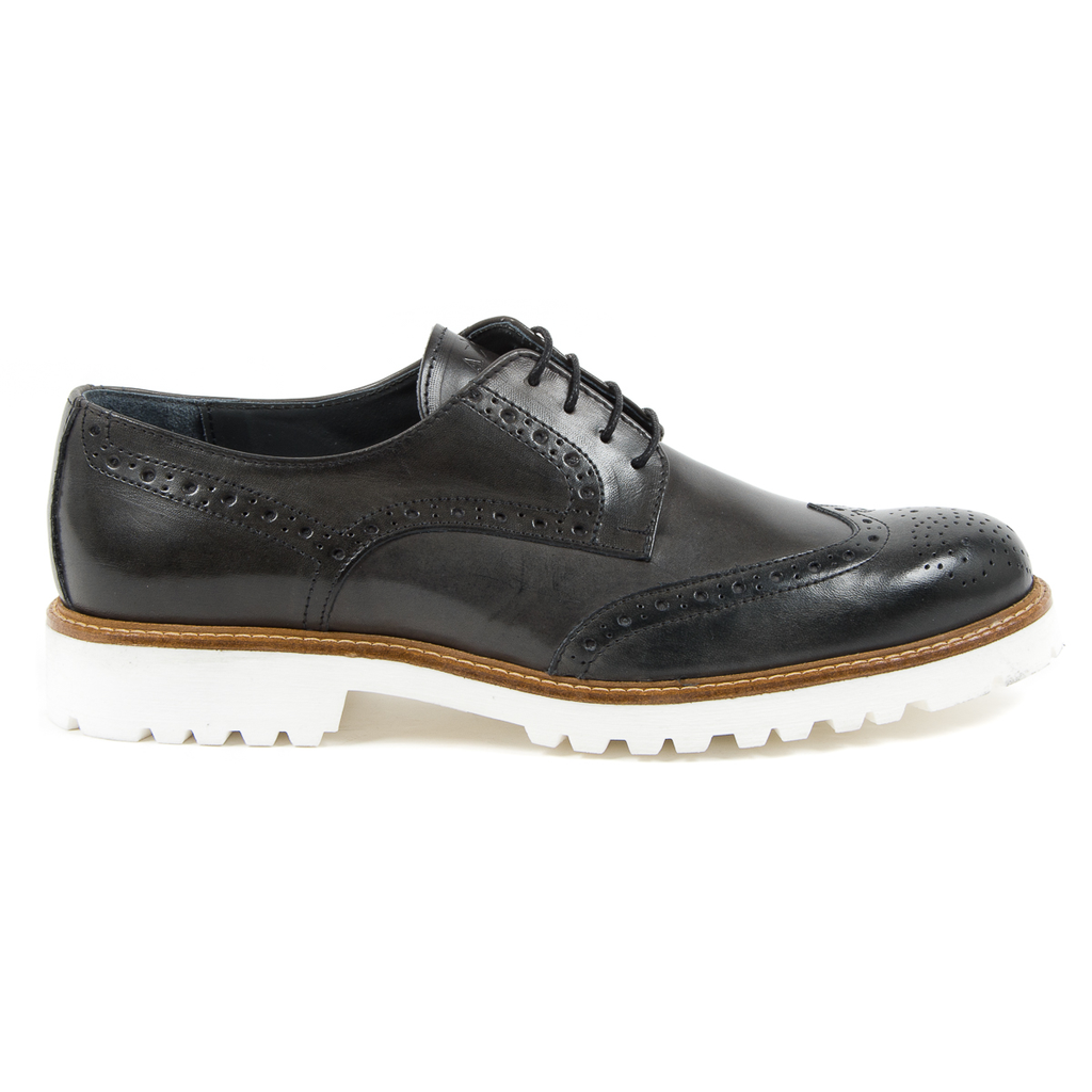Andrew Charles Scarpe Brogue da uomo grigio scuro EDWIN