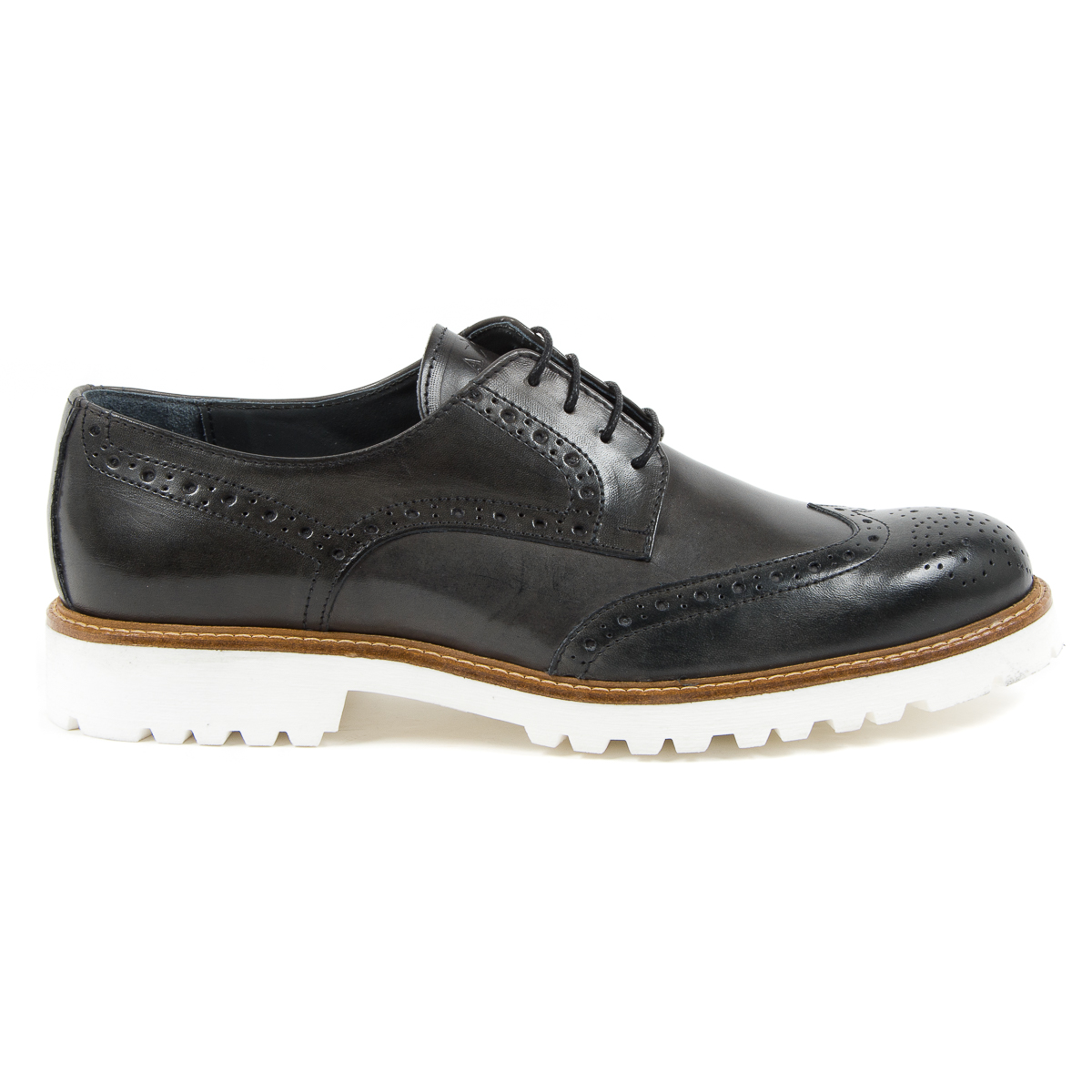 Andrew Charles Scarpe Brogue da uomo grigio scuro EDWIN