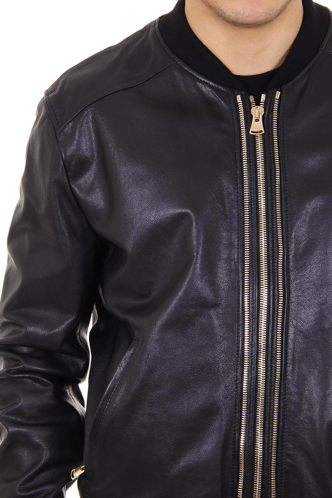 Giacca in pelle da uomo Dolce & Gabbana G9BN9L FUL1R N0000