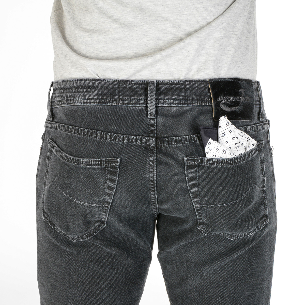 Pantaloni da uomo Jacob Cohen J688 grigio scuro