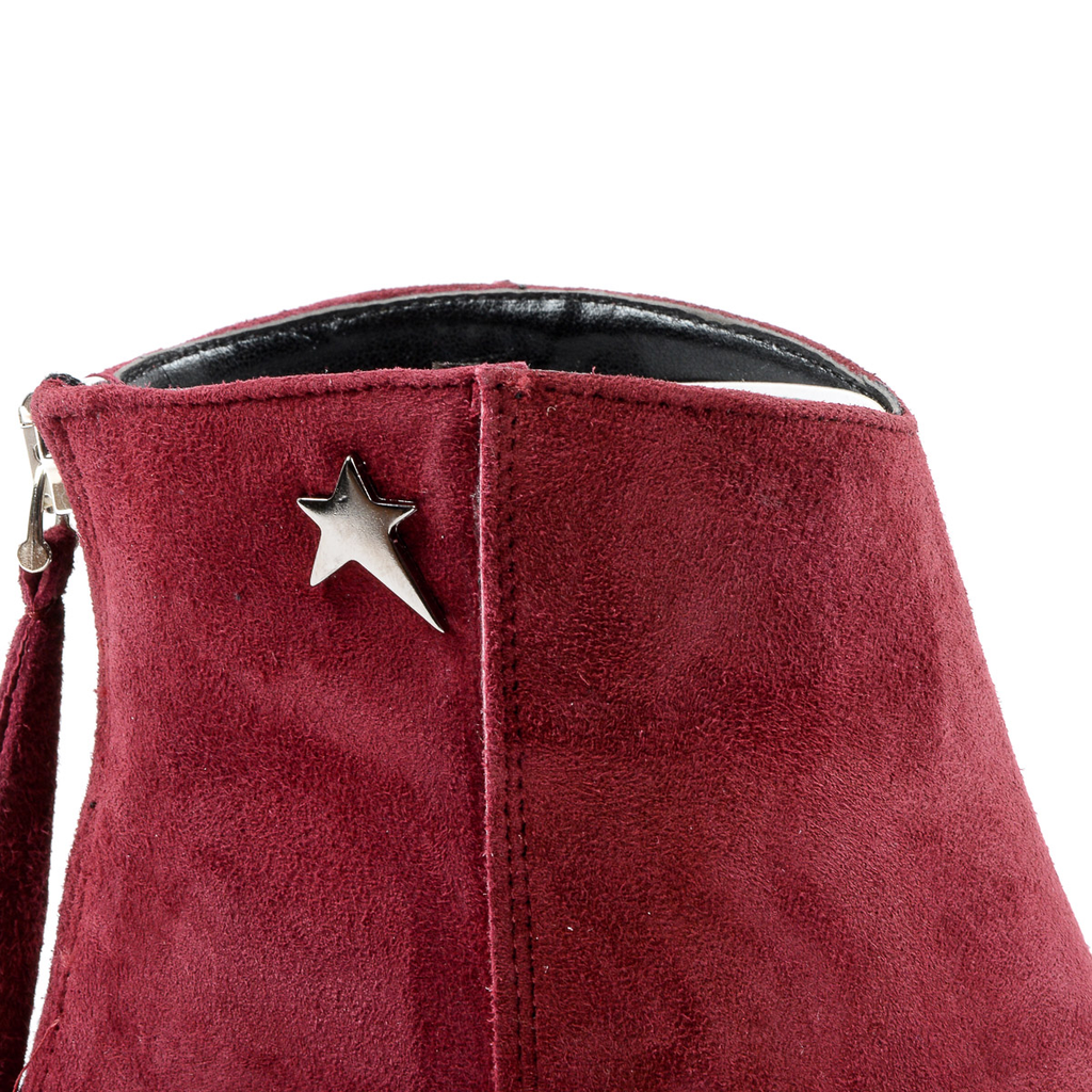 Stivaletti con tacco da donna Andrew Charles Bordeaux LINDA
