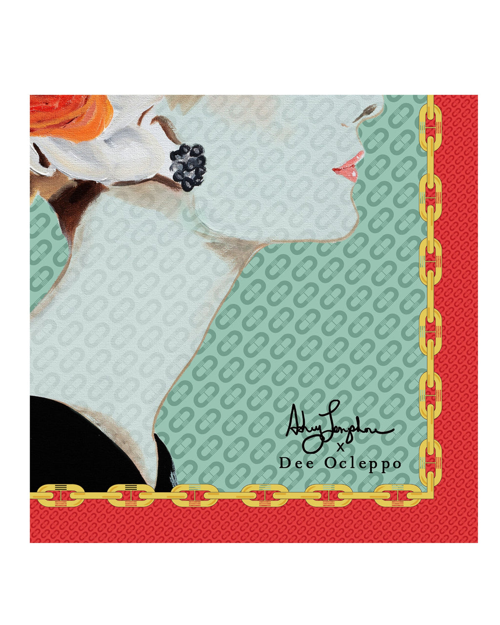 Sciarpa in seta italiana Dee X Ashley Longshore