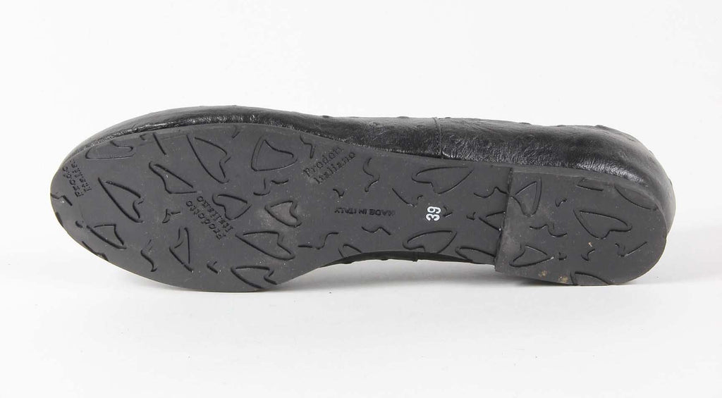 V 1969 Italia Ballerina da donna E08 TESSUTO NERO