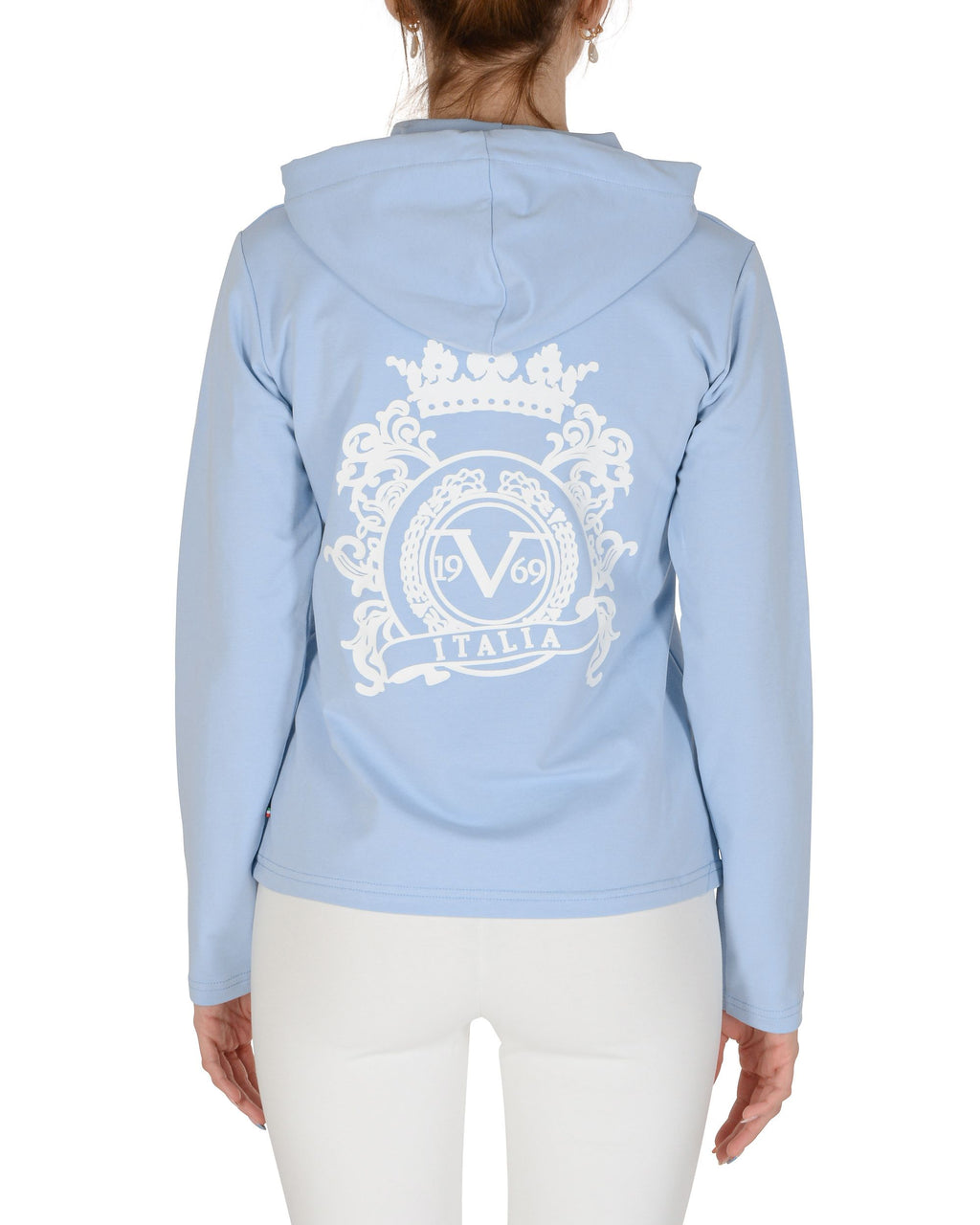 19V69 Italia Felpa con cappuccio da donna azzurro ELEANA HOODIE AZZURRO