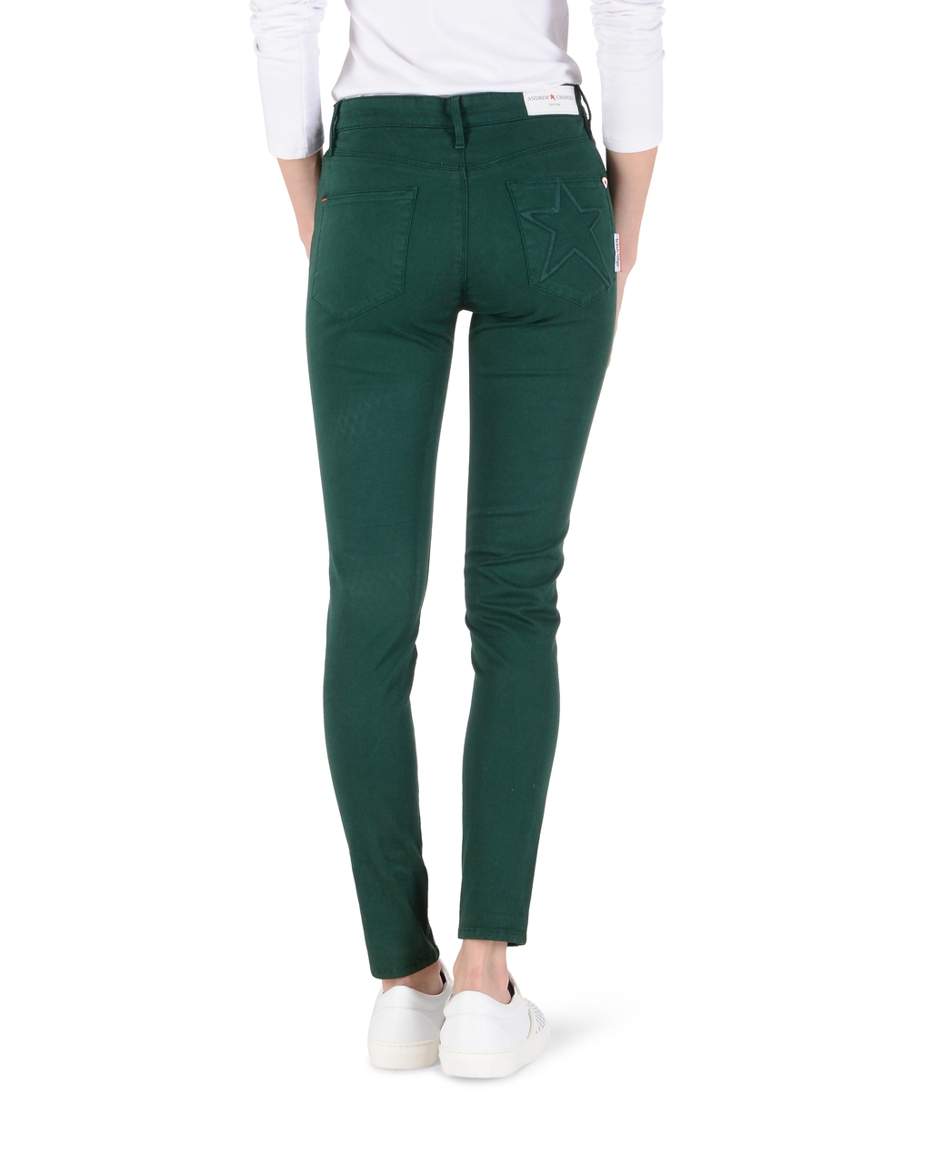 Pantaloni da donna Andrew Charles Slim Fit CLAIRE VERDE SCURO
