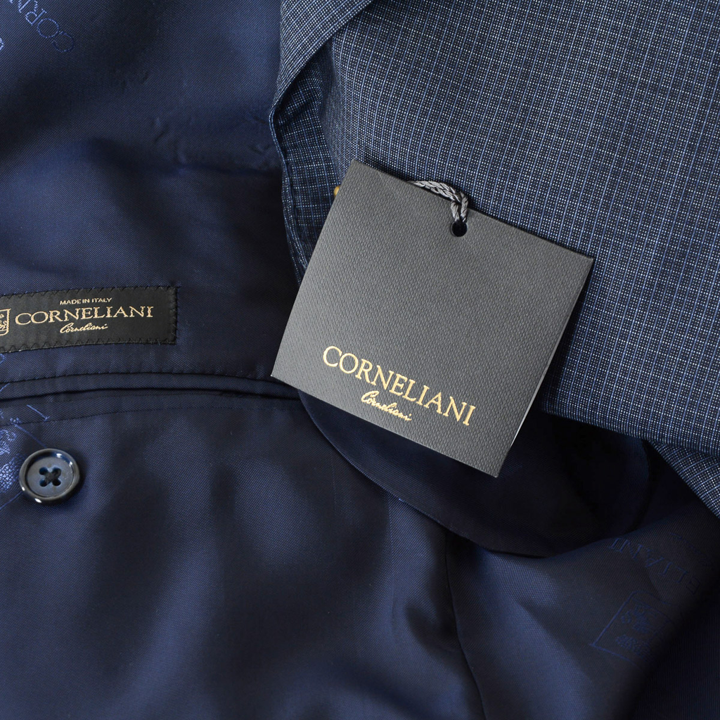 Abito da uomo Corneliani maniche lunghe blu scuro Super 130's