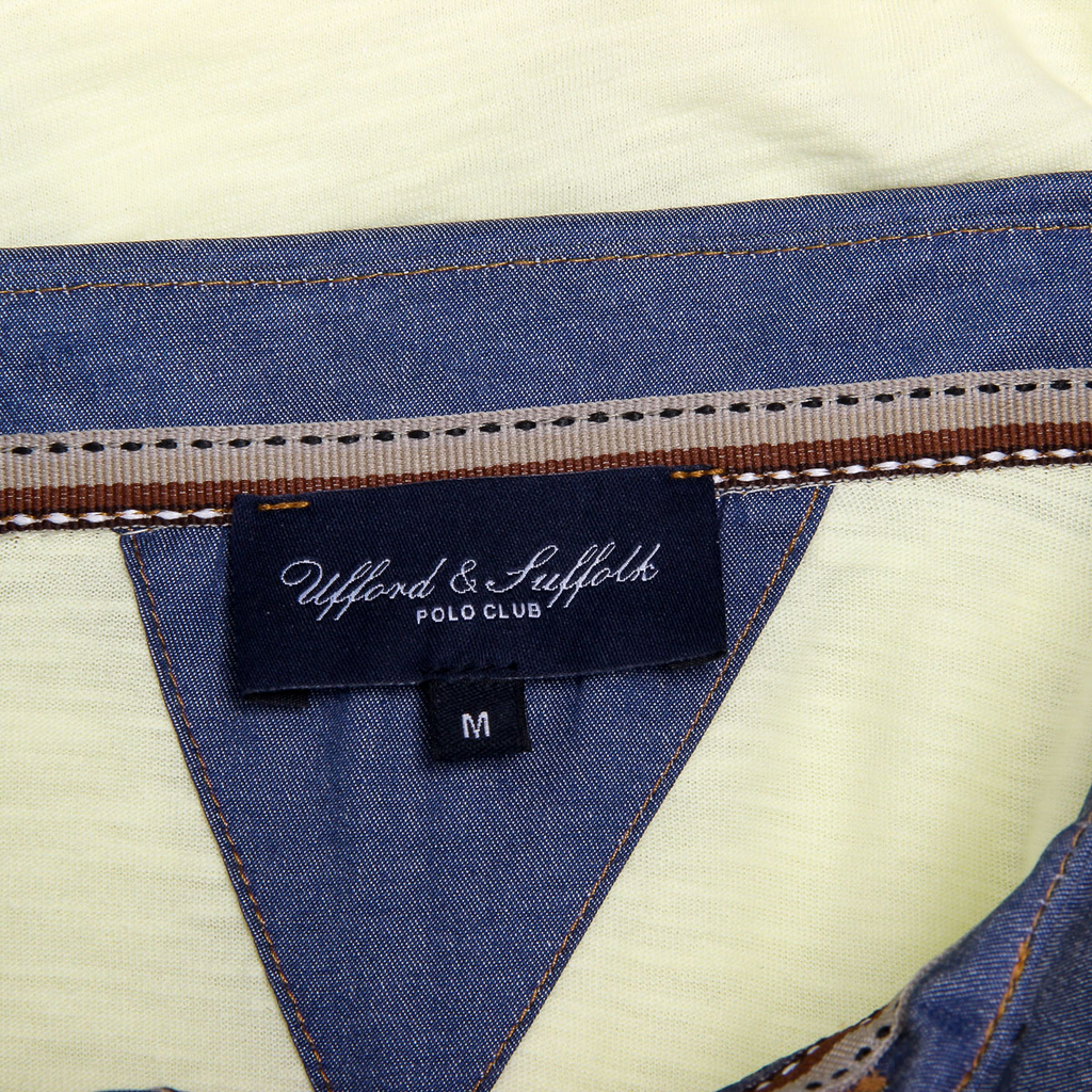 Polo da uomo a maniche corte Ufford & Suffolk Polo Club US007B GIALLO