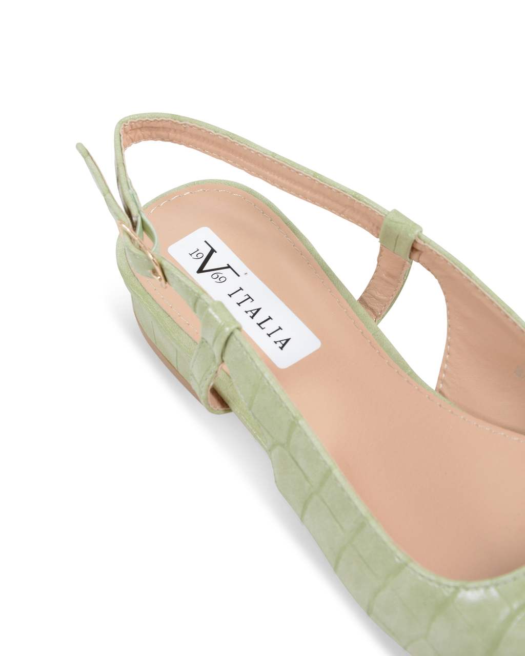 19V69 Italia Ballerina con cinturino posteriore da donna verde V81831 VERDE