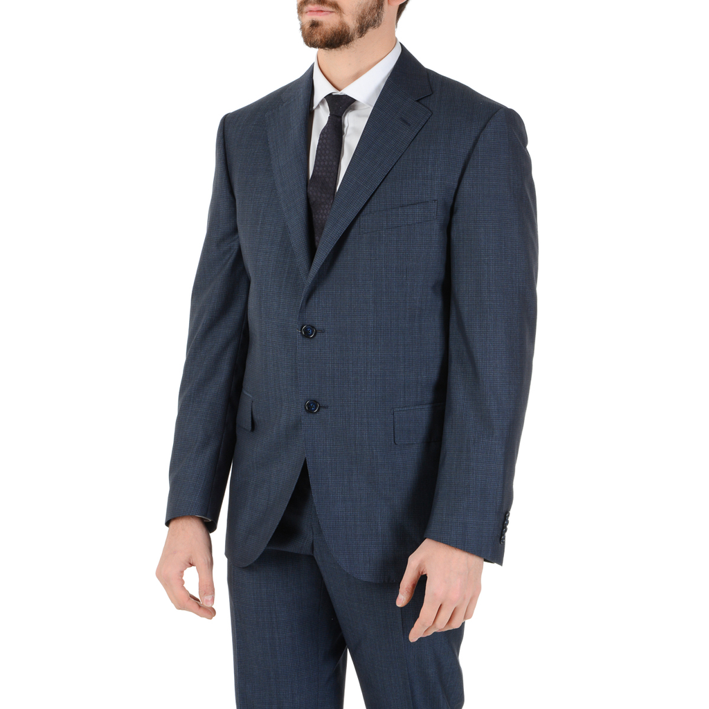 Abito da uomo Corneliani maniche lunghe blu scuro Super 130's