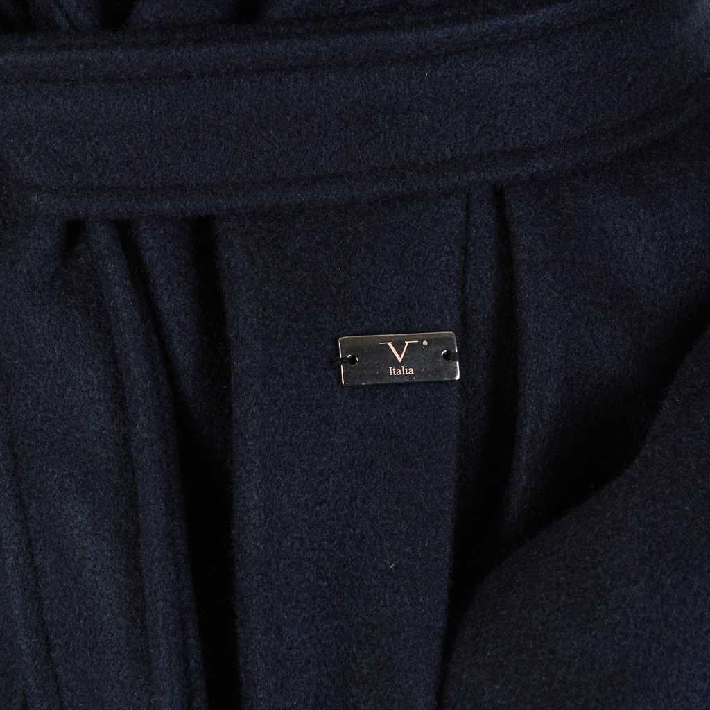 V 1969 Italia Cappotto da donna a maniche lunghe blu scuro JENNY