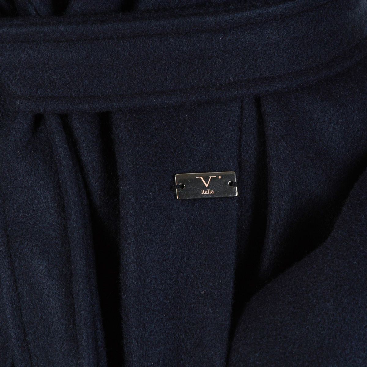 V 1969 Italia Cappotto da donna a maniche lunghe blu scuro JENNY
