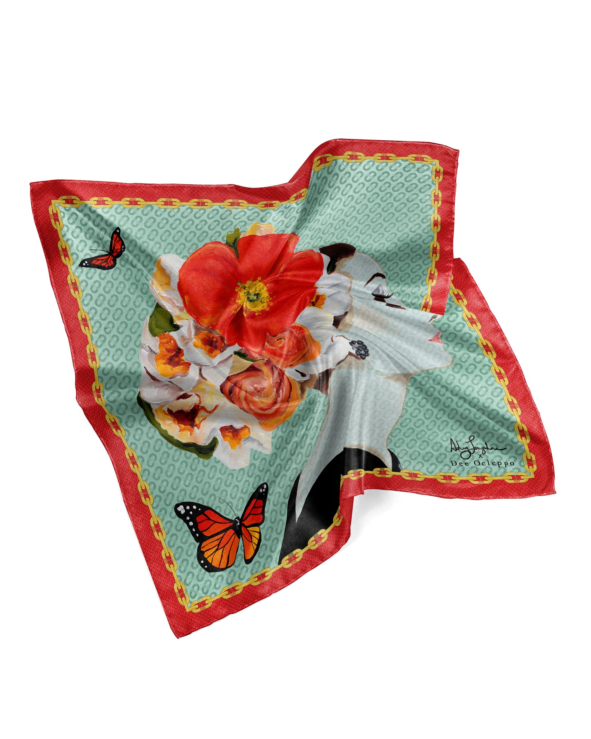 Sciarpa in seta italiana Dee X Ashley Longshore