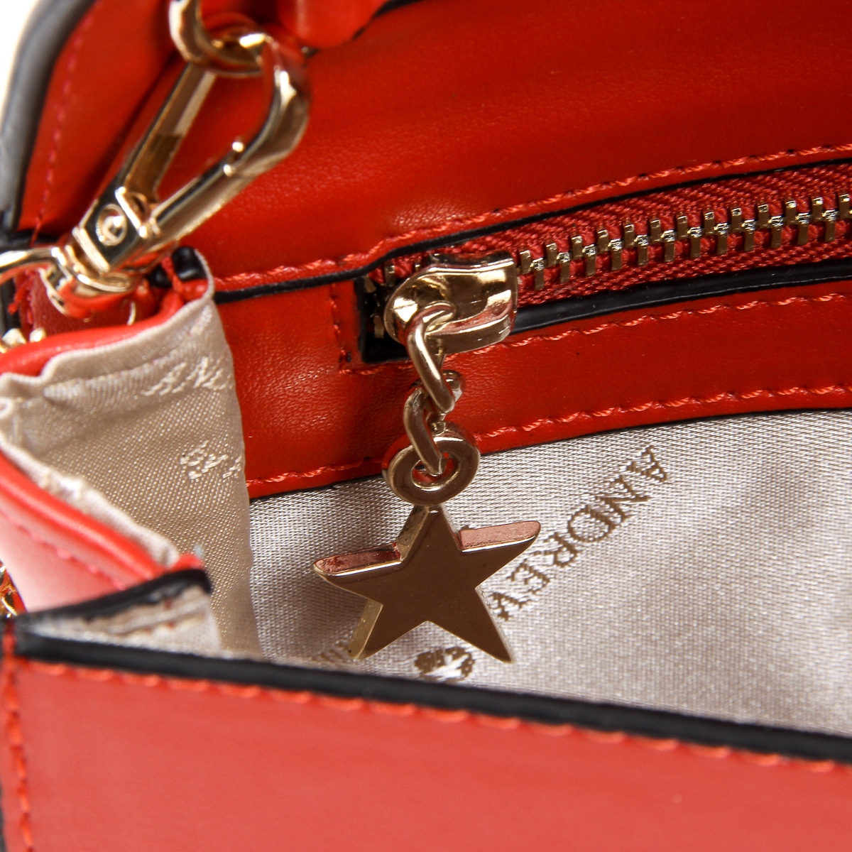 Borsa a mano da donna Andrew Charles rossa PAIGE