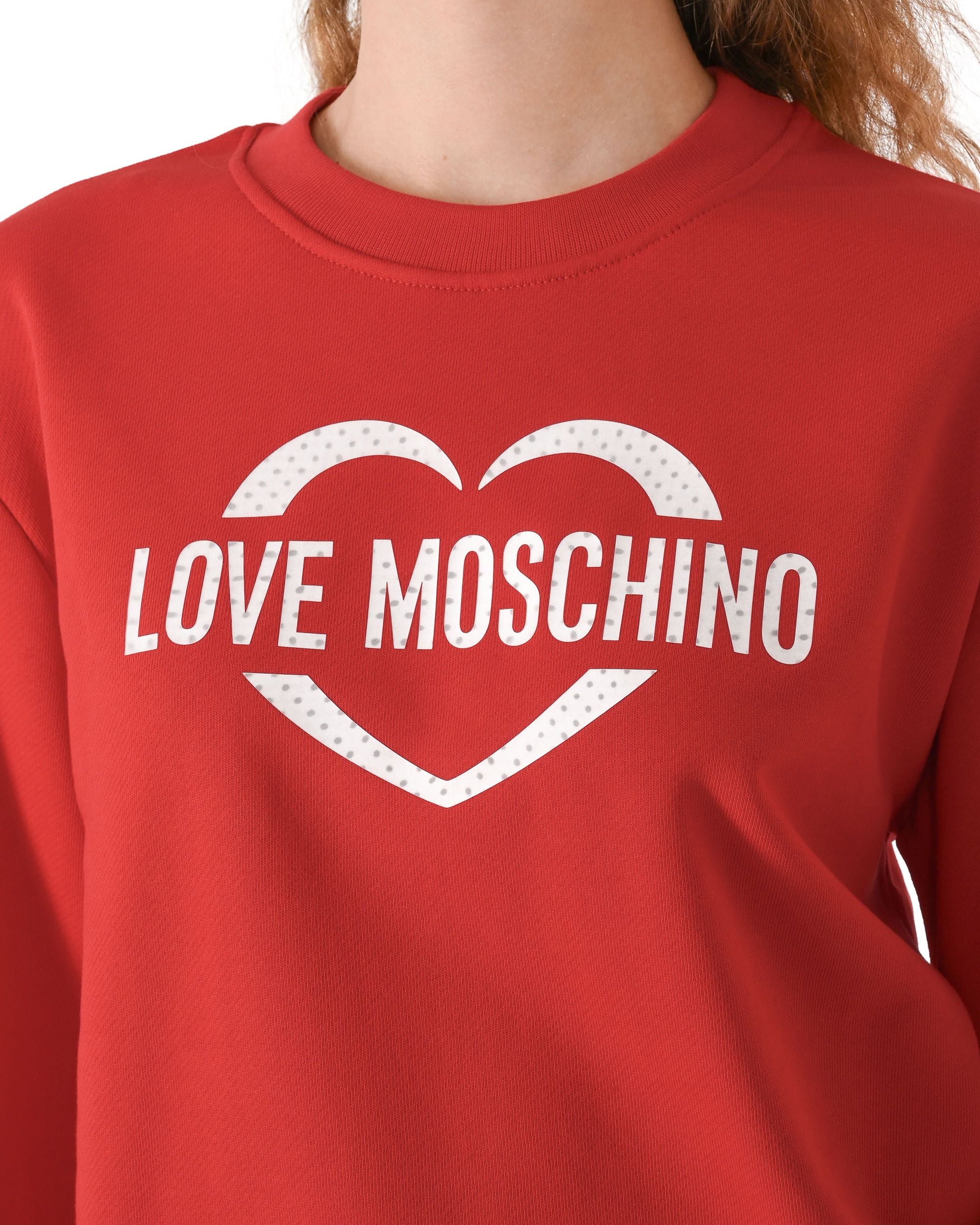 Felpa da donna Love Moschino W 6 306 55 M 4055 O97 ROSSO
