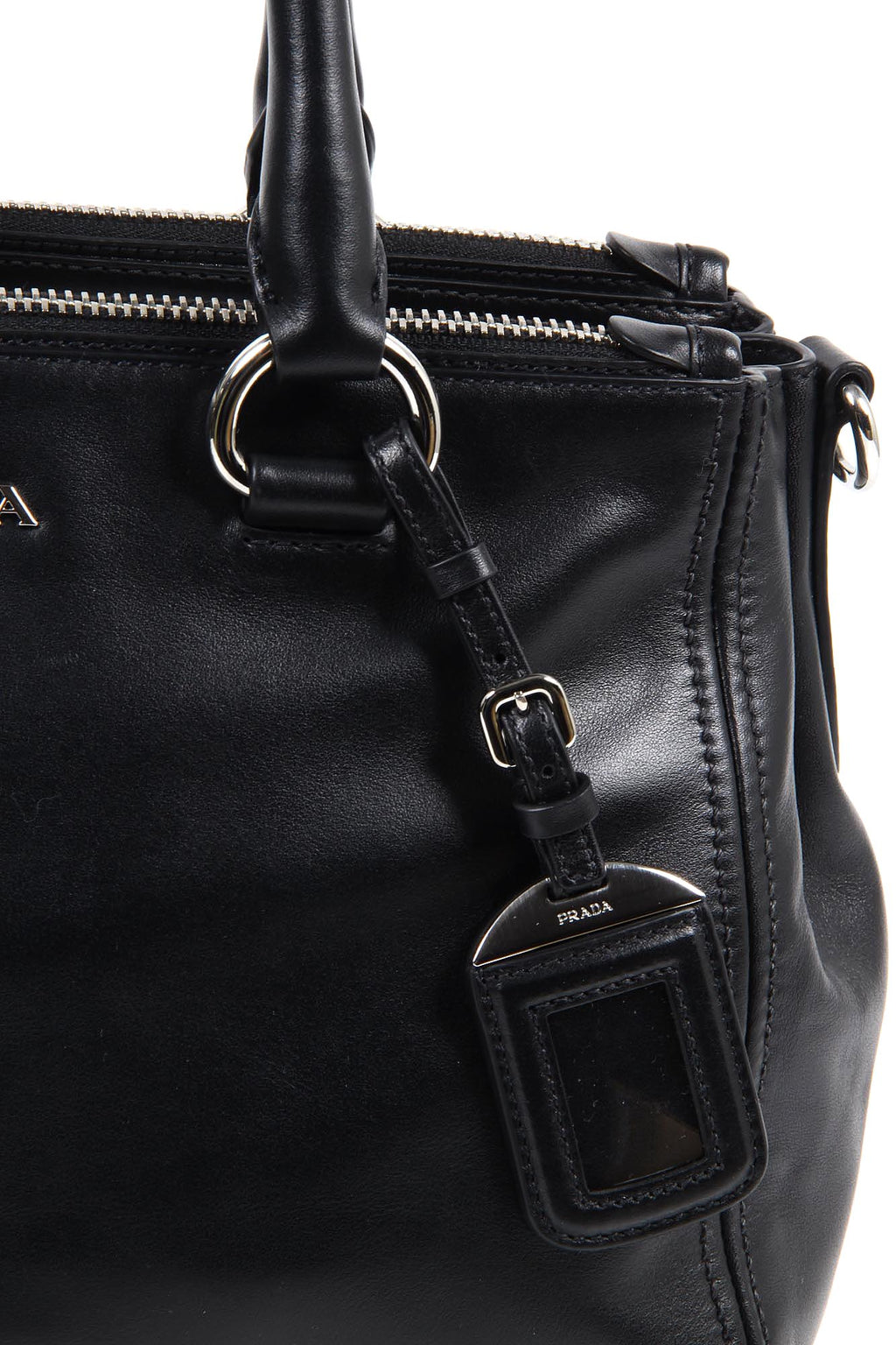 Borsa shopping tote Prada BN2866 Nero Soft Calf