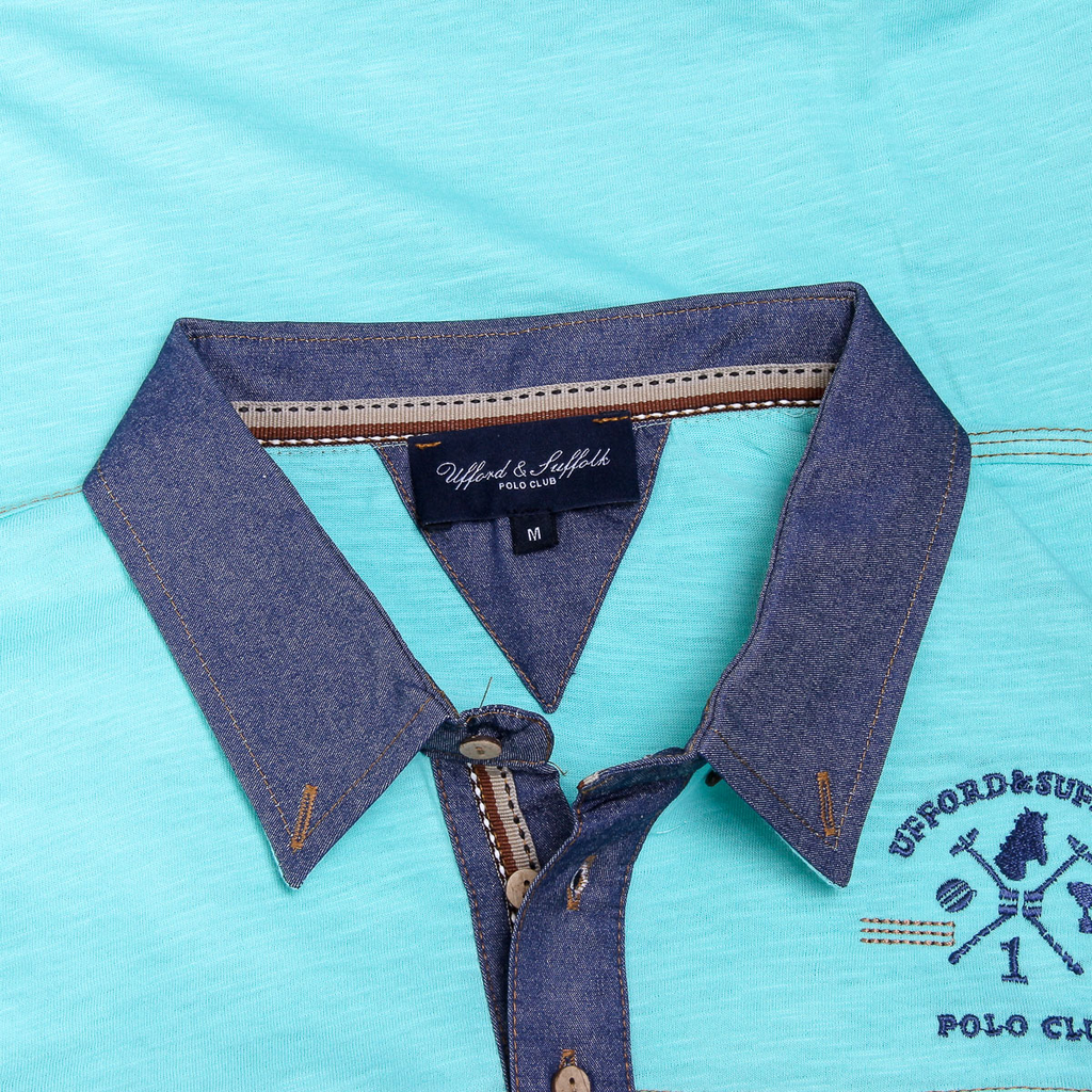Polo da uomo a maniche corte Ufford & Suffolk Polo Club US007B MENTA