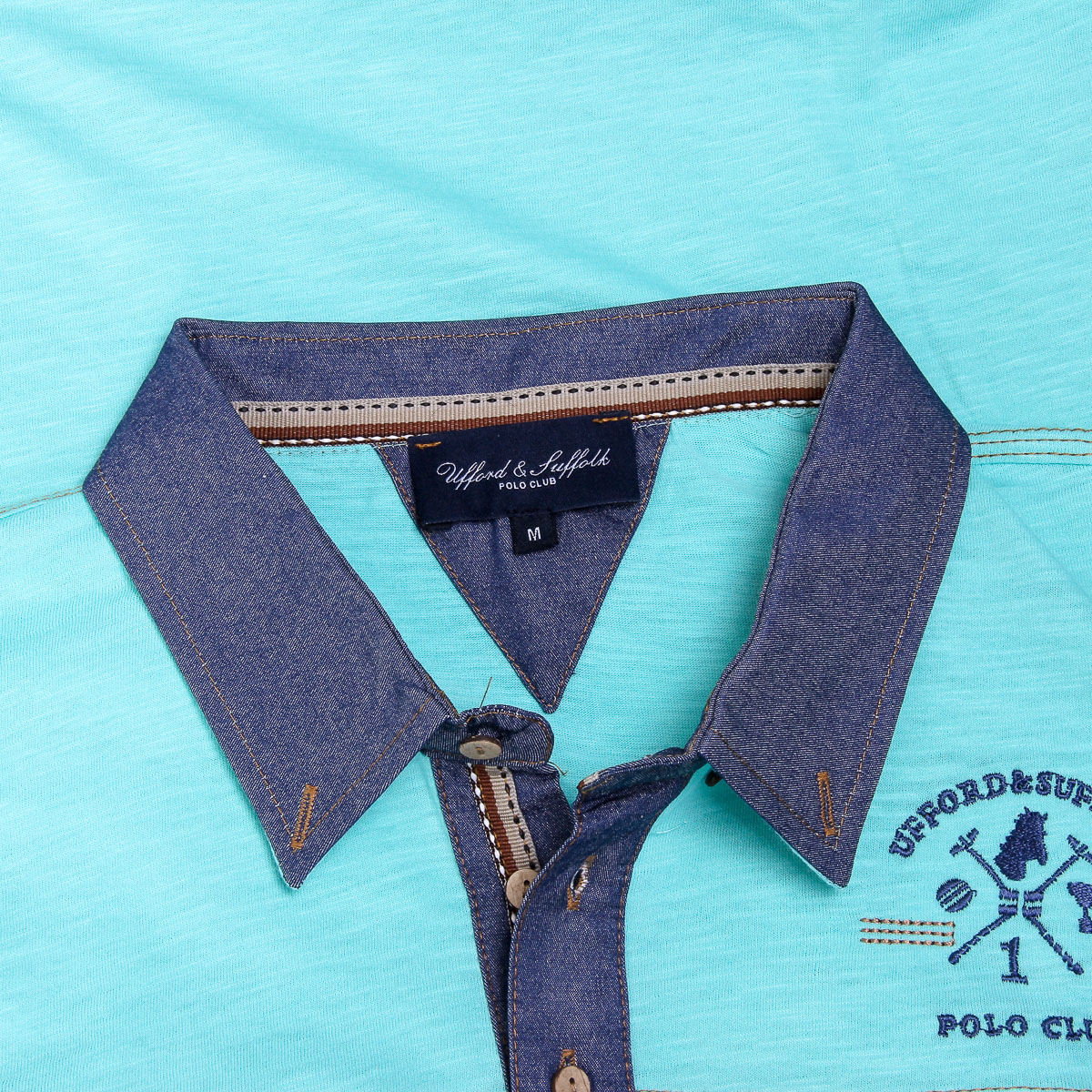 Polo da uomo a maniche corte Ufford & Suffolk Polo Club US007B MENTA