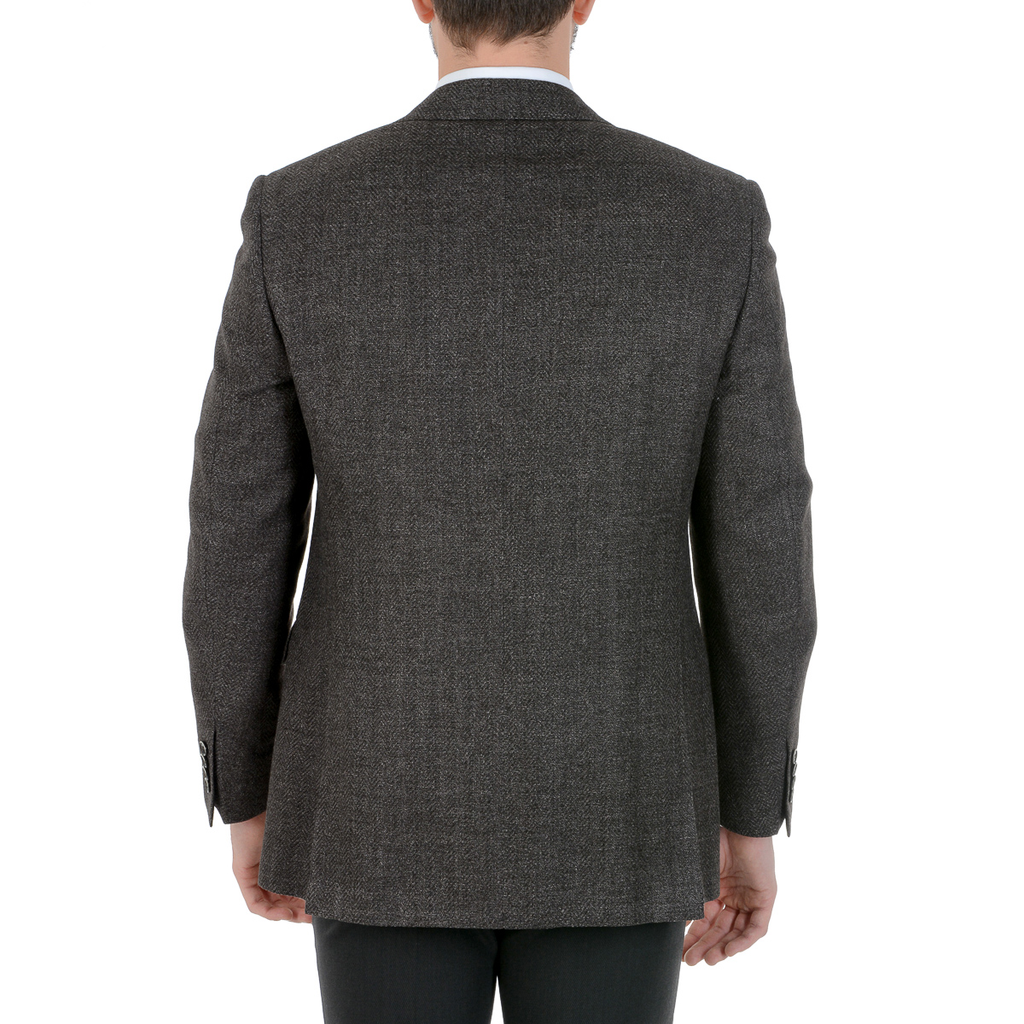Giacca da uomo Canali maniche lunghe grigio scuro