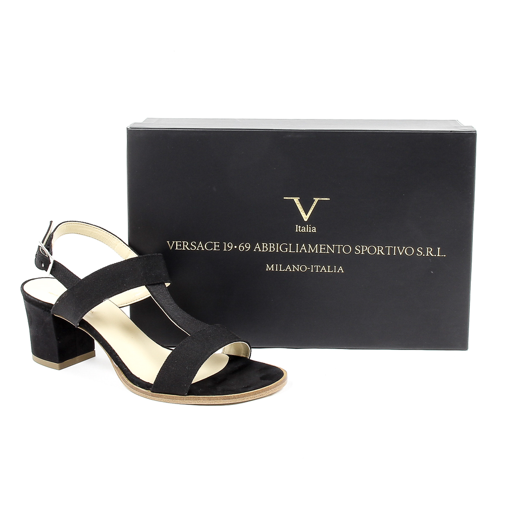 V 1969 Italia Sandalo Donna Nero PERLA