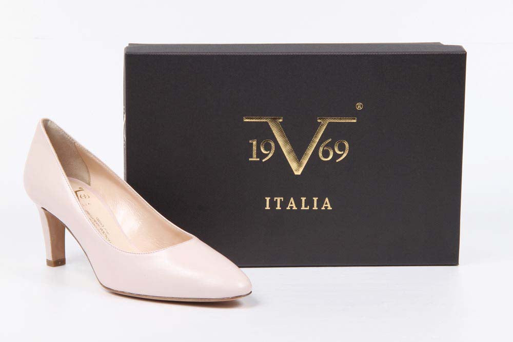 Décolleté da donna con tacco a gattino V 1969 Italia 5569 LAU70 PE LIOS15PEO CAPRETTO ELIOS PEONIA