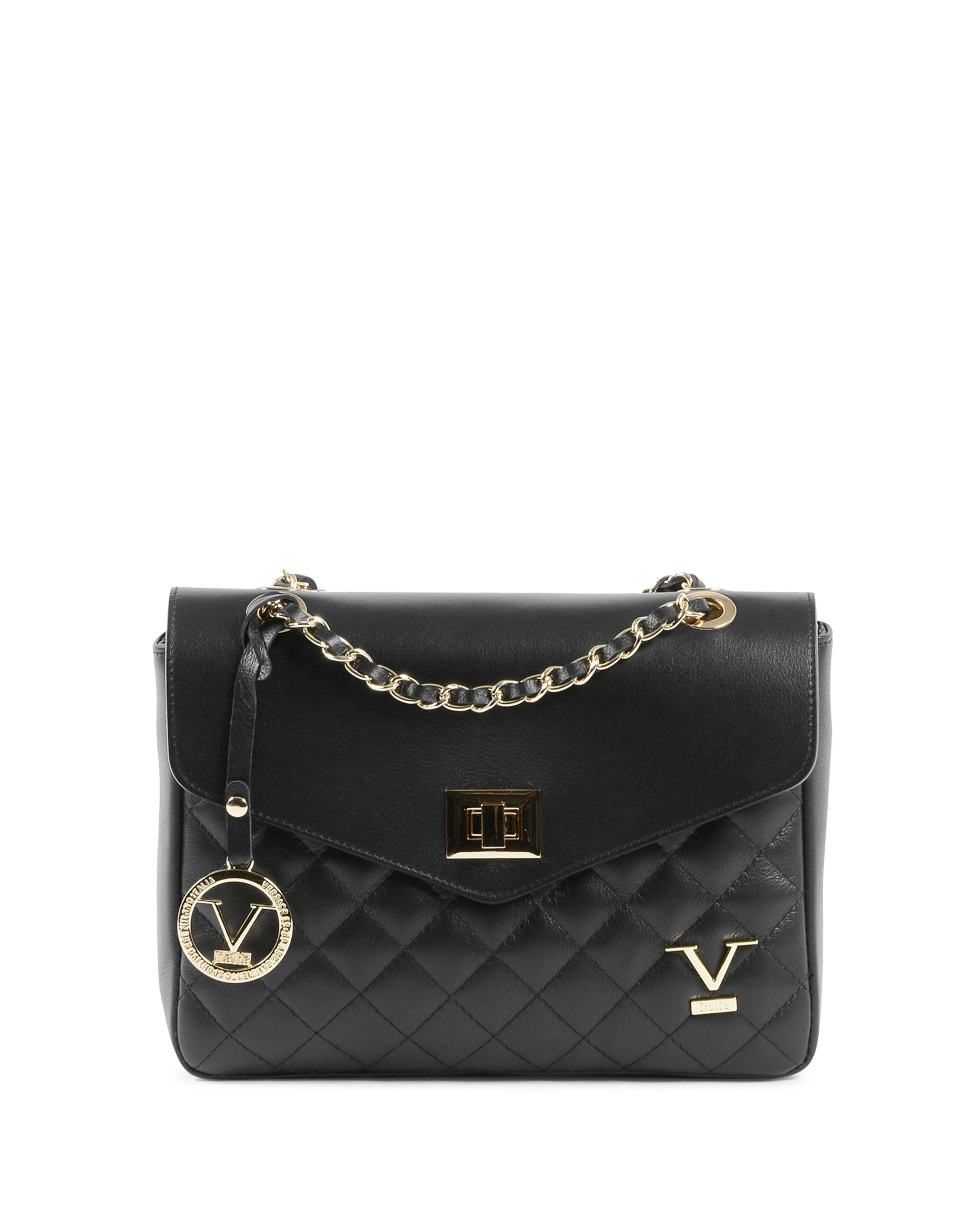 V Italia Borsa a mano da donna nera V024-G SAUVAGE NERO