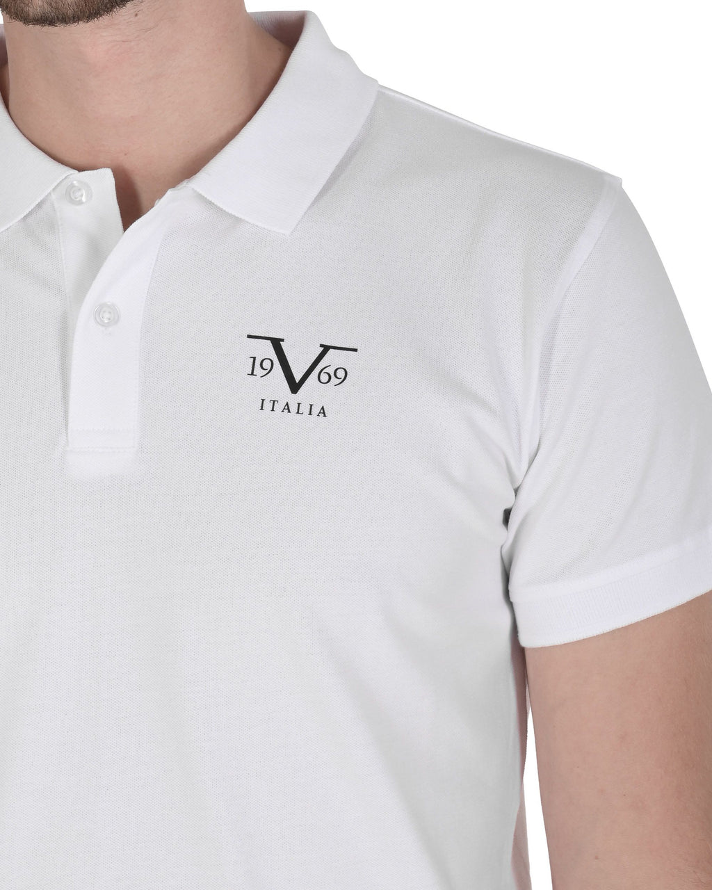 19V69 Italia Polo Uomo VSC1MPL01 BIANCO