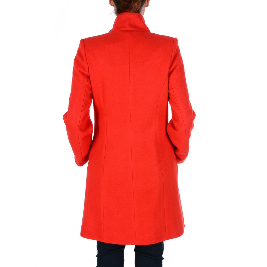 V 1969 Italia Cappotto da donna a maniche lunghe rosso CHEYENNE