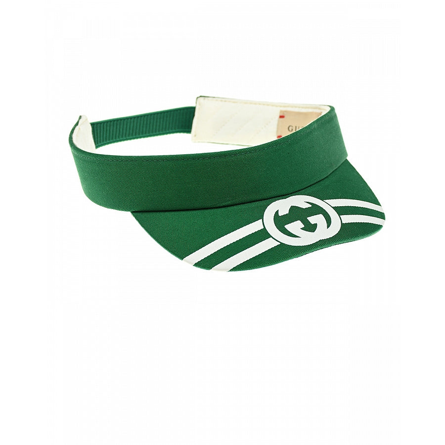 Cappello con visiera elastica Gucci verde