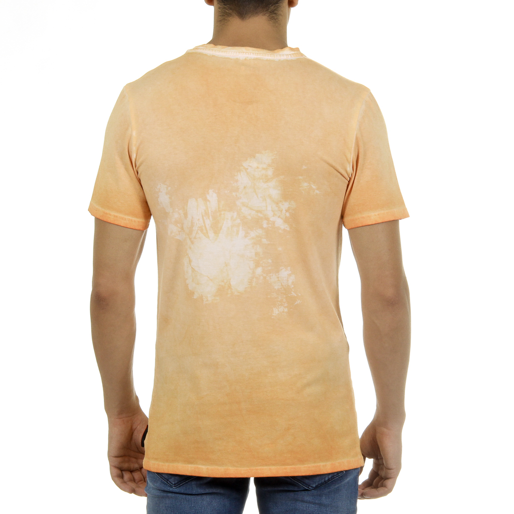 Andrew Charles T-shirt da uomo a maniche corte con scollo rotondo arancione KARITA